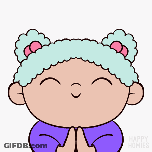Cartoon Girl With Please Sign GIF