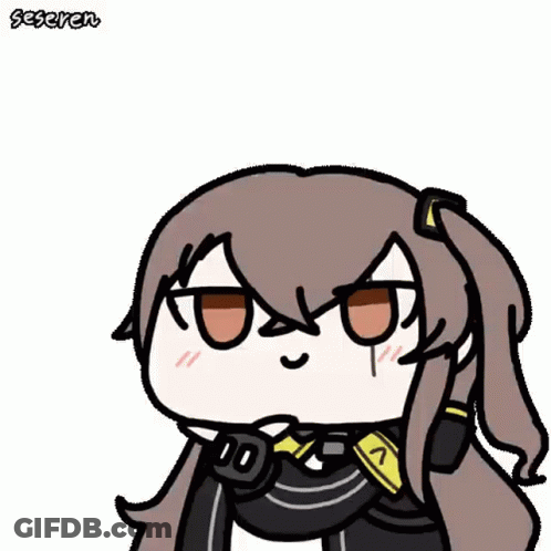 Cartoon Girl With Ponytail And Headphones GIF