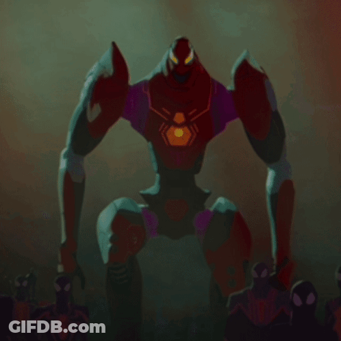 Cartoon Girl With Purple Eyes And Red Shirt And Tie GIF