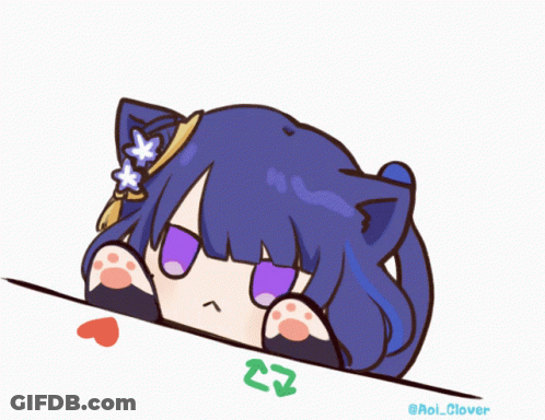 Cartoon Girl With Purple Hair GIF