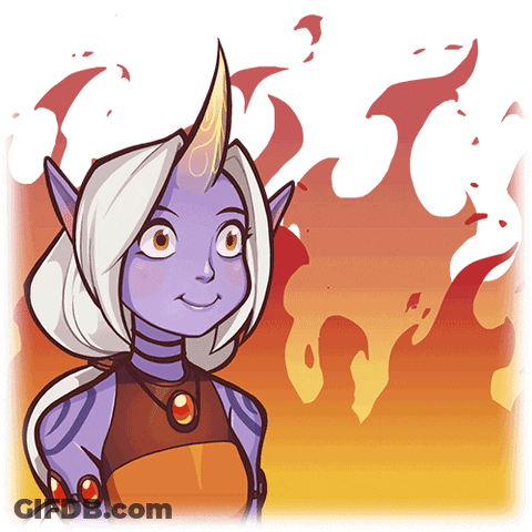 Cartoon Girl With Purple Horn GIF