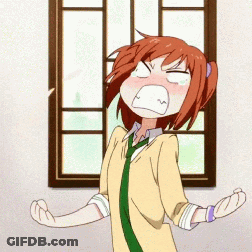 Cartoon Girl With Red Hair Standing GIF
