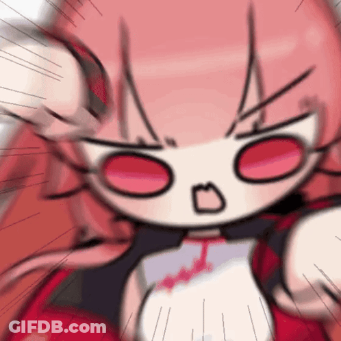 Cartoon Girl With Red Hair Surprised GIF