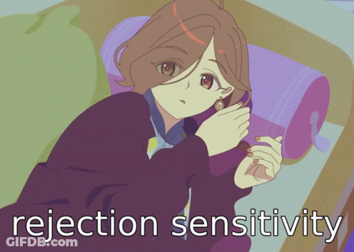Cartoon Girl With Rejection Sensitivity GIF