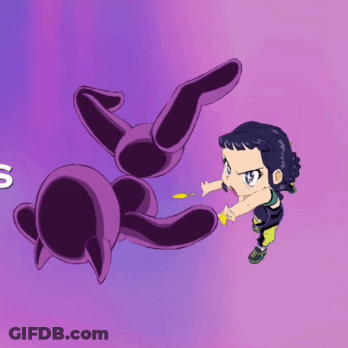 Cartoon Girl With S Letter GIF