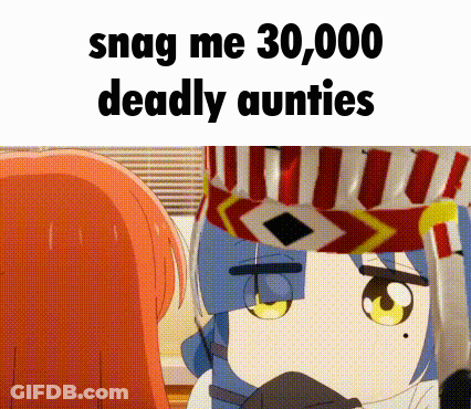 Cartoon Girl With Scarf Looking At Another Girl GIF