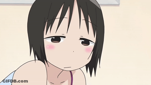 Cartoon Girl With Short Black Hair Making Silly Face GIF