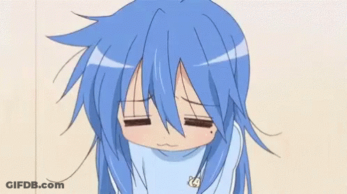 Cartoon Girl With Short Black Hair Making Silly Face GIF