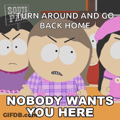 Cartoon Girl With South Park Sign GIF