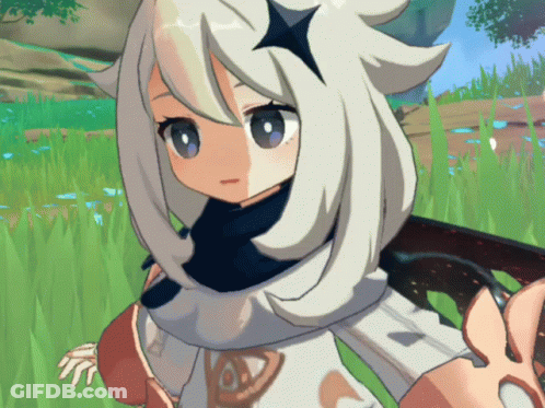 Cartoon Girl With Star On Head In Field GIF