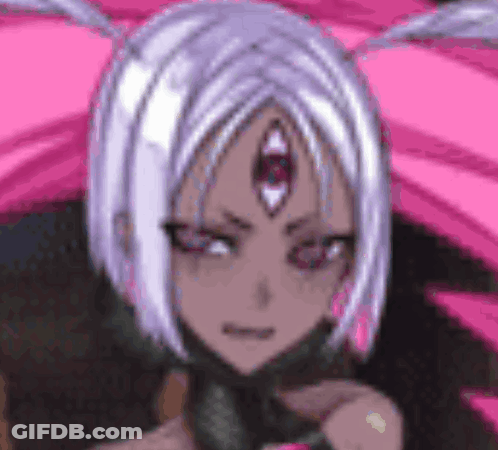 Cartoon Girl With Third Eye GIF