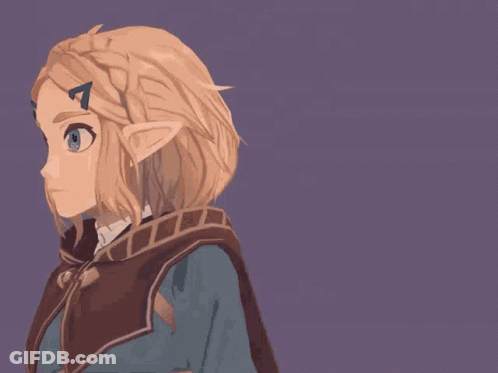 Cartoon Girl With Triangle On Forehead Making Heart Shape GIF