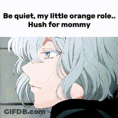Cartoon Girl With White Hair Saying Be Quiet My Little Orange Role Hush For Mommy GIF