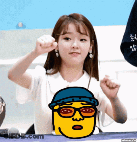 Cartoon Girl With Yellow Face And Glasses GIF