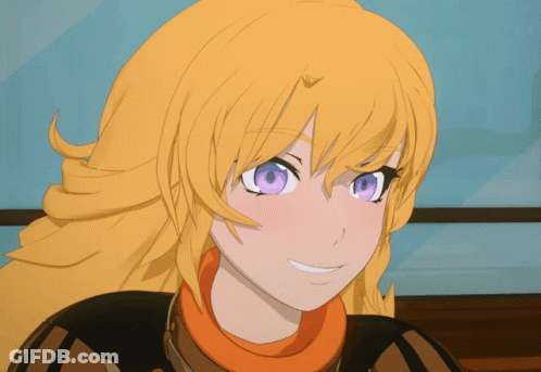 Cartoon Girl With Yellow Hair And Blue Eyes GIF