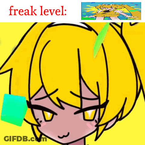 Cartoon Girl With Yellow Hair Freak Level GIF