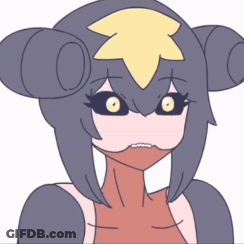 Cartoon Girl With Yellow Star On Head GIF