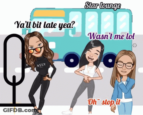Cartoon Girl Ya 'Ll Bit Late Yea GIF