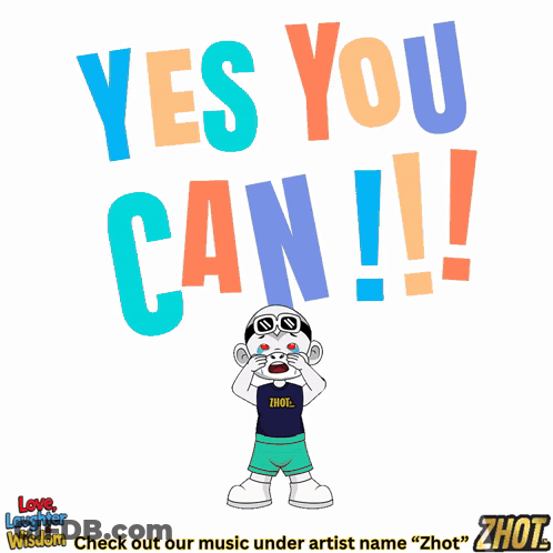 Cartoon Girl Yes You Can GIF