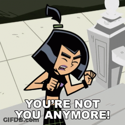 Cartoon Girl You're Not You Anymore GIF