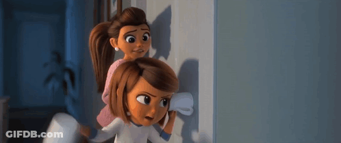 Cartoon Girls Standing Together GIF
