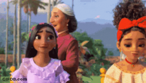 Cartoon Girls Standing Together GIF