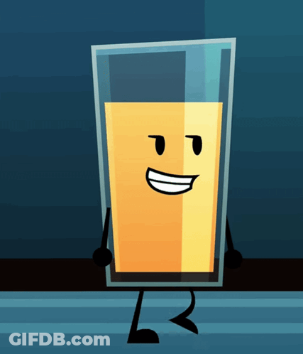 Cartoon Glass Of Orange Juice GIF