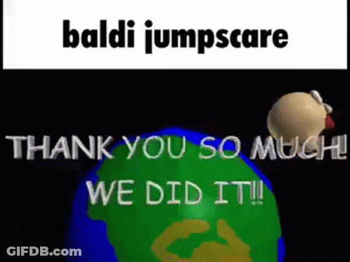 Cartoon Globe Saying Thank You So Much We Did It GIF