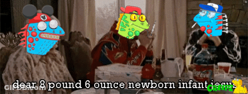 Cartoon Goblin Dancing In Front Of Sign GIF