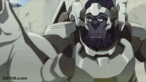 Cartoon Gorilla Face With Beard GIF
