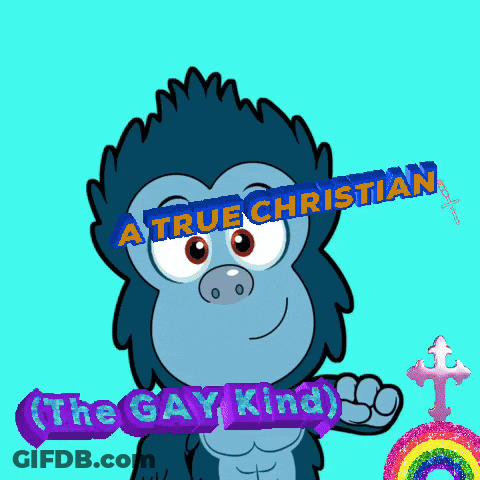 Cartoon Gorilla Grateful For You Christian Gay GIF