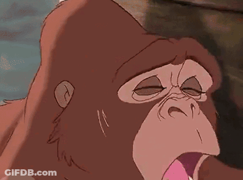 Cartoon Gorilla Mouth Open GIF