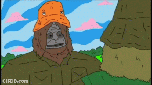 Cartoon Gorilla Wearing Hat GIF