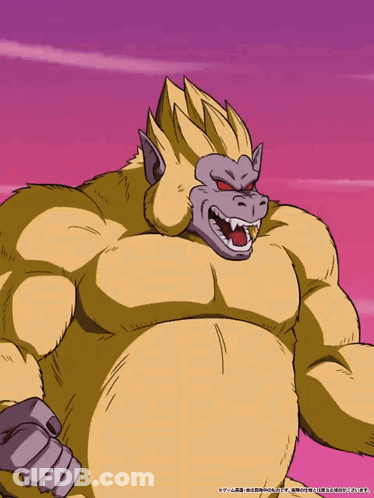 Cartoon Gorilla With Letters II GIF