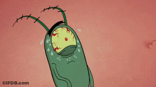 Cartoon Green Monster With Yellow Face GIF