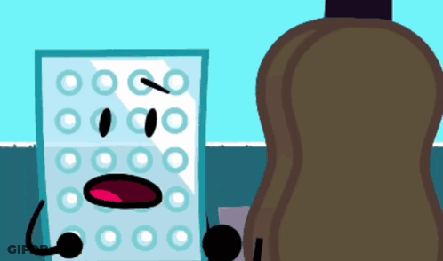 Cartoon Guitar Looking At Paper With Circles GIF