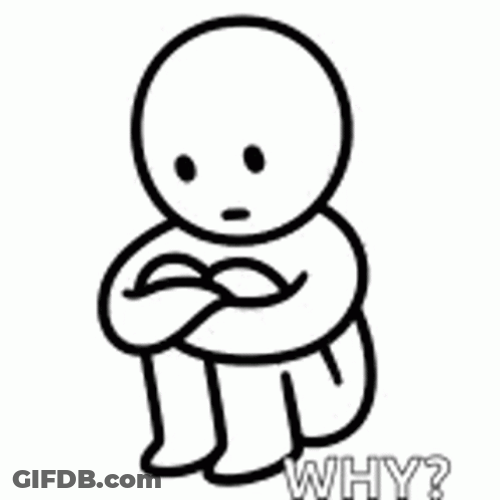 Cartoon Guy Feeling The Sadness Moving Sketch GIF
