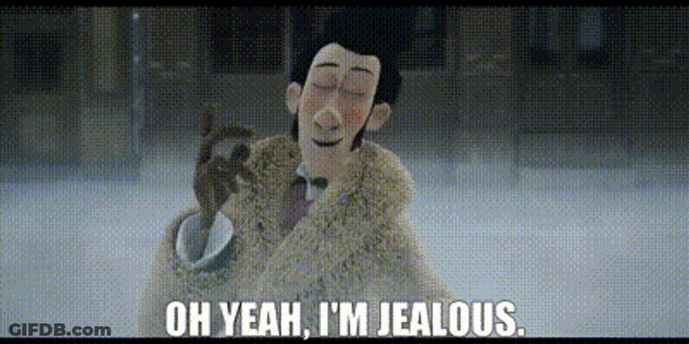 Cartoon Guy Is Jealous GIF