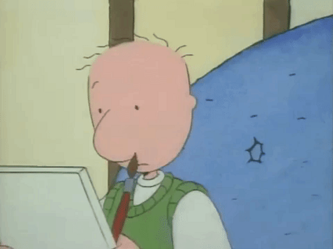 Cartoon Guy Painting GIF