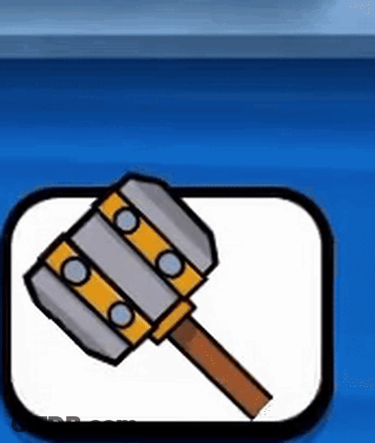 Cartoon Hammer With Wooden Handle GIF