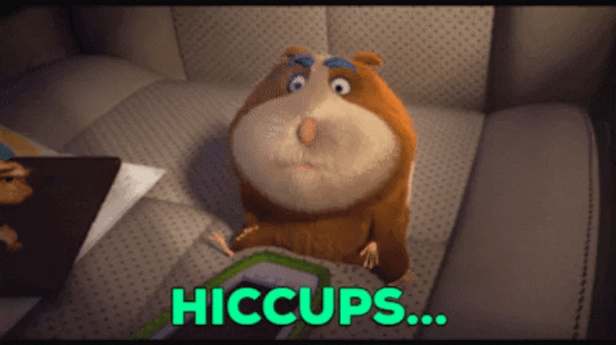 Cartoon Hamster Hiccup GIF