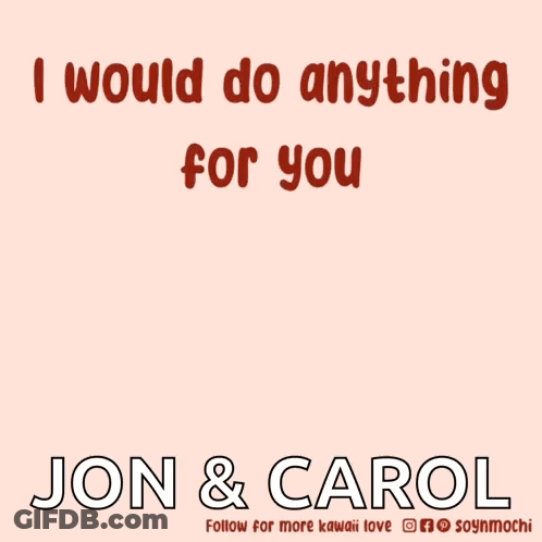 Cartoon Hamster Says I Would Do Anything Jon And Carol GIF