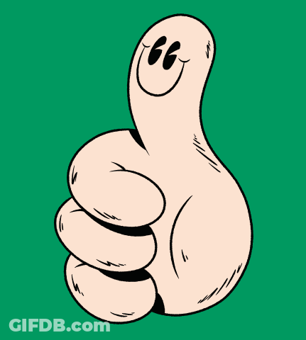 Cartoon Hand Giving Thumbs Up GIF