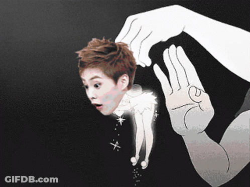 Cartoon Hand Holding Fairy GIF