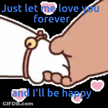 Cartoon Hand Holding Hand Just Let Me Love You Forever GIF