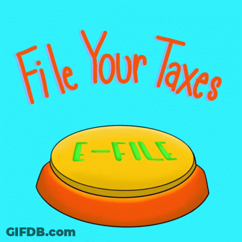 Cartoon Hand Pressing Get Your Stimulus Button GIF
