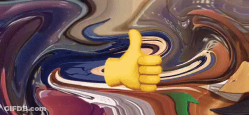 Cartoon Hand Thumbs Up Colorful Background GIF