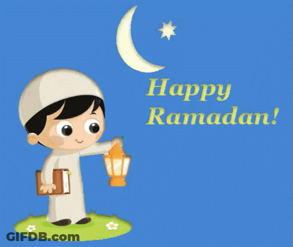 Cartoon Happy Ramadan Mubarak Celebration GIF