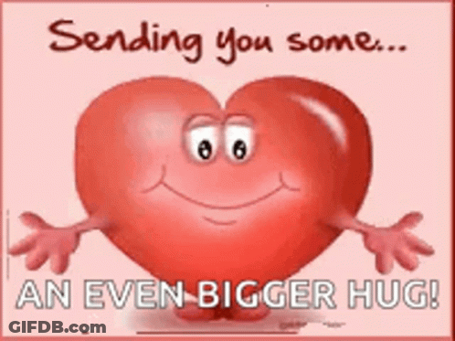 Cartoon Heart Sending Big Hug GIF