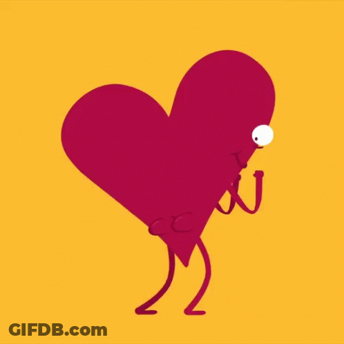 Cartoon Heart Speech Bubble Saying Farts GIF